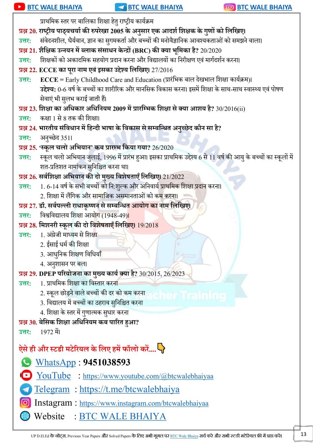 prarambhik shiksha ke naveen prayas Solved Paper